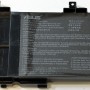 C41N1531 аккумулятор GL502VY BATT/ATL POLY/ (DYNA/406992/4S1P/15.2V/62WH) Оригинал