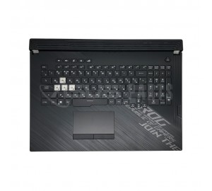 Клавиатура для ноутбука asus ROG Strix G17 (в сборе с топкейсом) в сборе) G712LWS-1C K/B_(RU)_MODULE (BL)(RGB 4-ZONE)(W/TP)X70 Оригинал